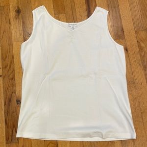 Jones New York Sport White Cotton Tank-size 2X